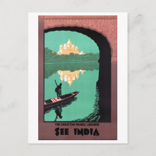 Zie het Indiase Chattar Manzil Palace Asia  Briefkaart