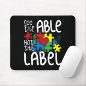Zie het label Autistic Puzzle Autisme niet Muismat (Met muis)
