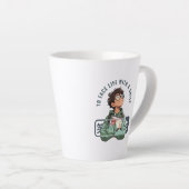 Zie het leven met een glimlach | latte mok (Rechterhoek)