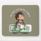 Zie het leven met een glimlach | muismat (Voorkant)