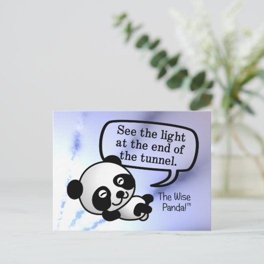 Zie het licht aan het eind van de tunnel briefkaart (Staand voorkant)