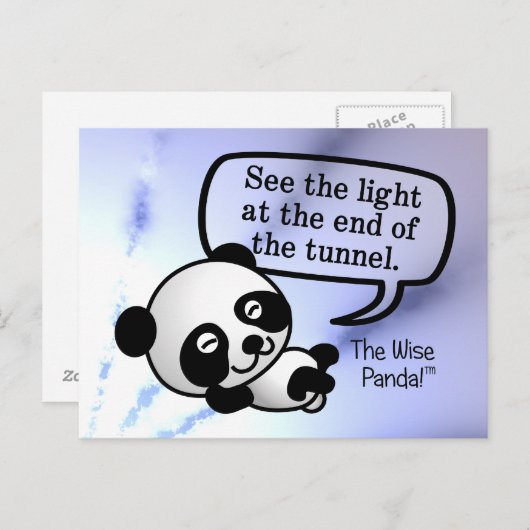 Zie het licht aan het eind van de tunnel briefkaart (Voorkant / Achterkant)