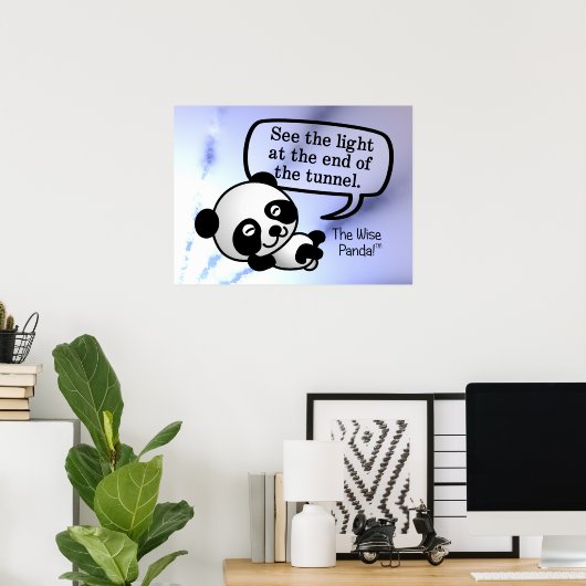 Zie het licht aan het eind van de tunnel poster (Thuiskantoor)