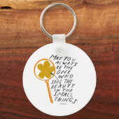 Zie het Licht in de Kleine Dingen Inspirerend T Sleutelhanger (Voorkant)