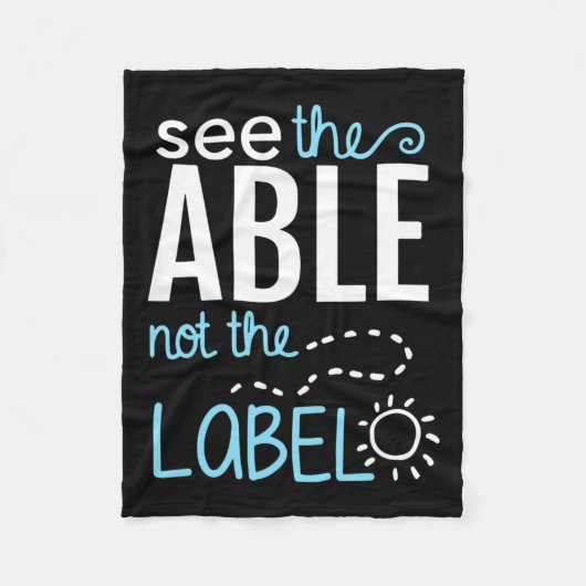 Zie het niet-label Autisme-bewustzijn Puzzle Fleece Deken (Voorkant)