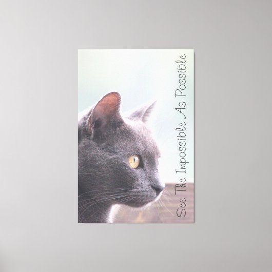 Zie het onmogelijke als mogelijk canvas afdruk (Voorkant)