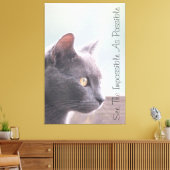 Zie het onmogelijke als mogelijk canvas afdruk (Insitu (Woonkamer))