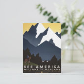  zie het reizen van de Amerikaanse Montana WPA Briefkaart (Staand voorkant)
