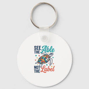Zie het shirtontwerp voor bewustwording van de Abl Sleutelhanger