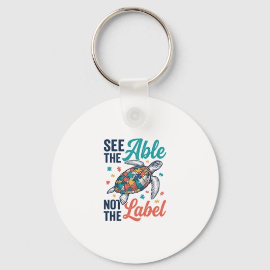 Zie het shirtontwerp voor bewustwording van de Abl Sleutelhanger (Voorkant)