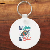 Zie het shirtontwerp voor bewustwording van de Abl Sleutelhanger (Voorkant)