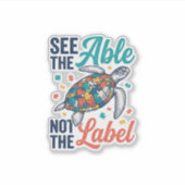 Zie het shirtontwerp voor bewustwording van de Abl Sticker (Voorkant)