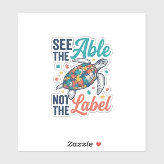 Zie het shirtontwerp voor bewustwording van de Abl Sticker (Vel)