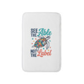 Zie het shirtontwerp voor bewustzijn van de Able T Badmat (Voorkant Verticaal)