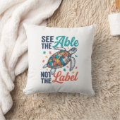 Zie het shirtontwerp voor bewustzijn van de Able T Kussen (Deken)