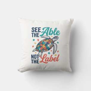 Zie het shirtontwerp voor bewustzijn van de Able T Kussen
