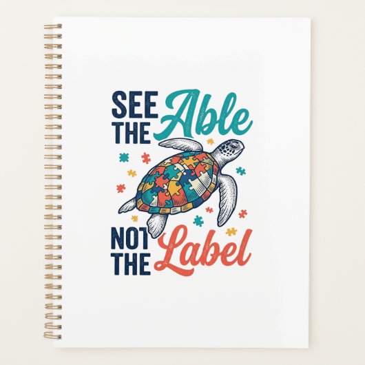Zie het shirtontwerp voor bewustzijn van de Able T Planner (Voorkant)
