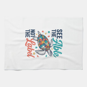 Zie het shirtontwerp voor bewustzijn van de Able T Theedoek