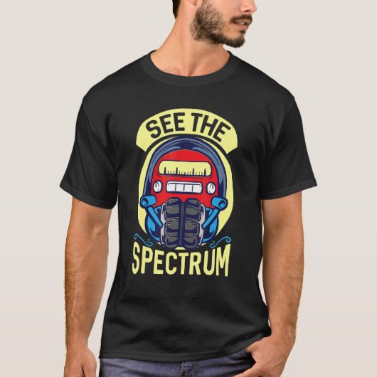 Zie het spectrum-amateurradio t-shirt (Voorkant)