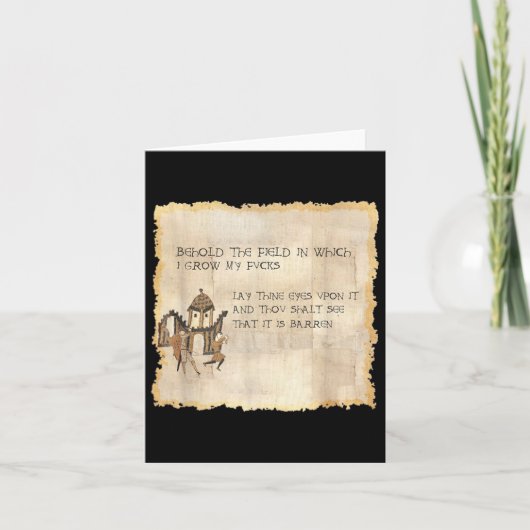Zie het veld waarin ik mijn Fvcks kweek, Grappig M Kaart (Voorkant)