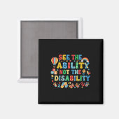 Zie het vermogen, niet de handicap Autisme bewustz Magneet (Voorkant / Achterkant)