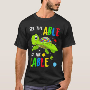 Zie het Vermogen Niet Het Etiket Schattige Schildp T-shirt