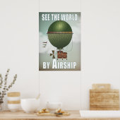 Zie het wereldluchtschip Citronnier Steampunk Trav Poster (Keuken)