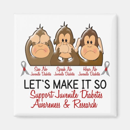 Zie het woord horen geen jonge diabetes 2 magneet (Voorkant)