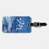 Zie het Zee Monogrammed Bagagelabel (Voorkant horizontaal)