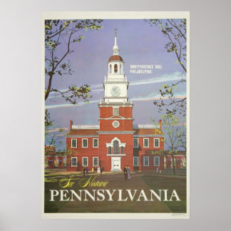 Zie Historic Pennsylvania USA Travel Poster