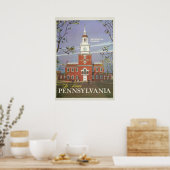  Zie Historic Pennsylvania USA Travel Poster (Keuken)