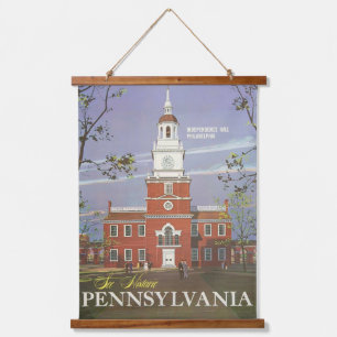 Zie Historic Pennsylvania USA TravelPoster Hangend Wandkleed