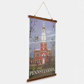  Zie Historic Pennsylvania USA TravelPoster Hangend Wandkleed (Gebogen)