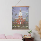  Zie Historic Pennsylvania USA TravelPoster Hangend Wandkleed (Slaapkamer)
