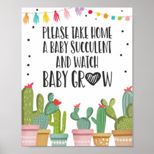 Zie hoe ik cactus uit Baby shower krijg Poster