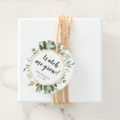 Zie hoe ik groen goud baby shower met eucalyptus k bedankjes labels (In situ)