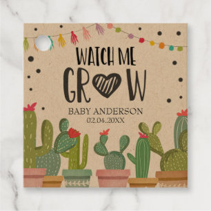 Zie hoe ik groene cactus groei Succlent Fiesta Bedankjes Labels