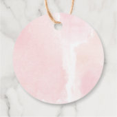 Zie hoe ik groene gouden roze eucalyptus baby kwee bedankjes labels (Achterkant)