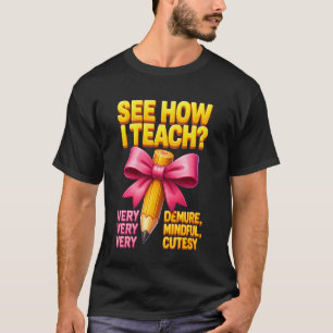 Zie hoe ik Potlood Boog Leraar Waardering Mi geef T-shirt