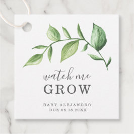 Zie hoe ik Rustic Elegant Greenery Baby shower kwe Bedankjes Labels