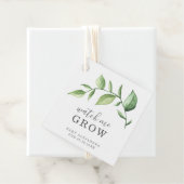 Zie hoe ik Rustic Elegant Greenery Baby shower kwe Bedankjes Labels (In situ)