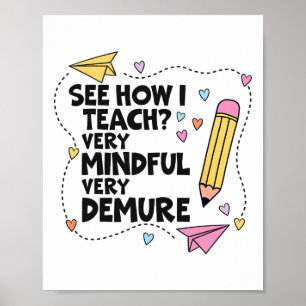Zie hoe ik zeer mindful zeer ingetogen potloden on poster