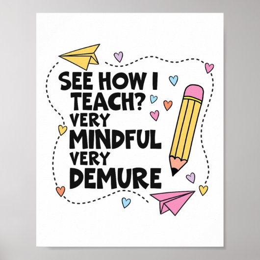 Zie hoe ik zeer mindful zeer ingetogen potloden on poster (Voorkant)
