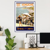 Zie Hong Kong The Riviera of the Orient Poster (Thuiskantoor)