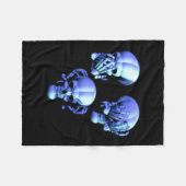 Zie Hoor Spreek Geen Kwaadaardige Schedels Fleece  (Voorkant (Horizontaal))