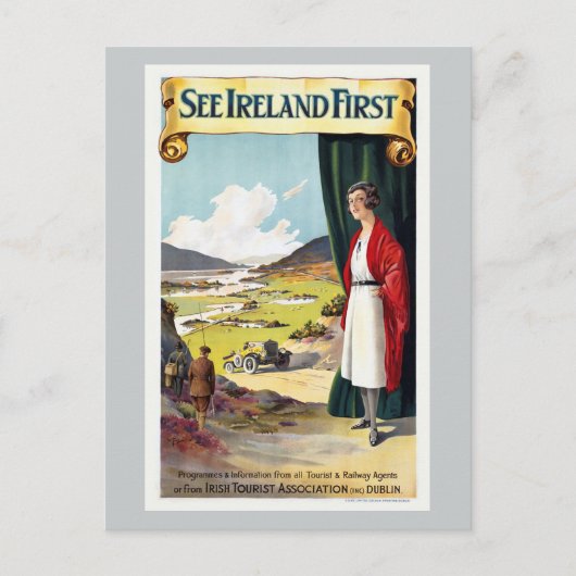 Zie Ierland First Railway Vintage Travel Briefkaart (Voorkant)