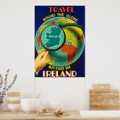 Zie Ierland ~ Irish Travel Poster. Poster (Keuken)
