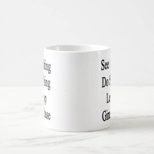 Zie iets doen Laten we Giraffe Abus stoppen Koffiemok (Center)