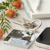 Zie ik eruit als Blauwvogel van geluk? Sleutelhanger (Voorkant Rechts)