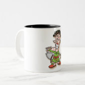 Zie ik eruit als een Freakin'Morning Persoon? Tweekleurige Koffiemok (Voorkant links)